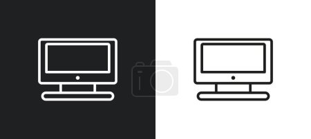 Ilustración de Icono del contorno del botón delantero en colores blanco y negro. botón de avance icono de vector plano de la colección de interfaz de usuario para la web, aplicaciones móviles y ui. - Imagen libre de derechos