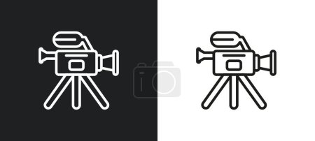 Illustration for Scale arrows outline icon in white and black colors. scale arrows flat vector icon from user interface collection for web, mobile apps and ui. - Royalty Free Image