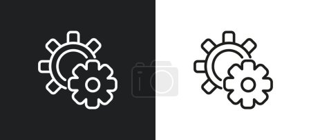 Ilustración de Reproducir icono de contorno de botón de vídeo en colores blanco y negro. botón de reproducción de vídeo icono de vector plano de la colección de interfaz de usuario para la web, aplicaciones móviles y ui. - Imagen libre de derechos