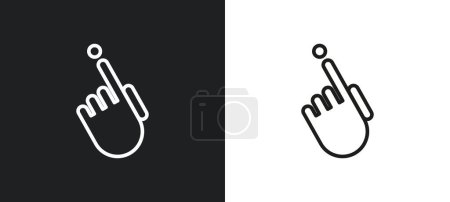 Ilustración de Devuelve el icono del contorno de la flecha izquierda en colores blanco y negro. volver flecha izquierda icono de vector plano de la colección de interfaz de usuario para la web, aplicaciones móviles y ui. - Imagen libre de derechos
