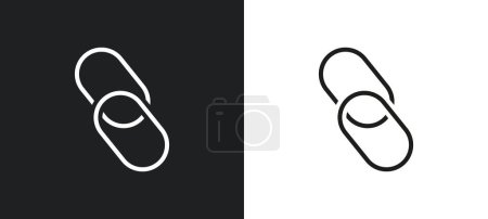 Illustration for Refresh arrows outline icon in white and black colors. refresh arrows flat vector icon from user interface collection for web, mobile apps and ui. - Royalty Free Image