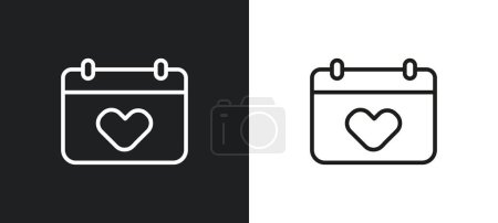 Illustration for Two left arrows outline icon in white and black colors. two left arrows flat vector icon from user interface collection for web, mobile apps and ui. - Royalty Free Image