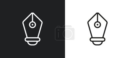 Illustration for Refresh button outline icon in white and black colors. refresh button flat vector icon from user interface collection for web, mobile apps and ui. - Royalty Free Image