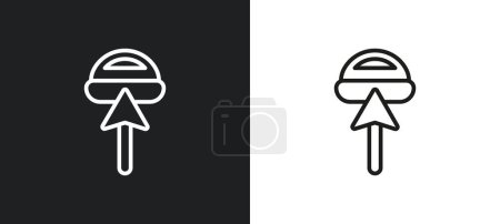 redo arrow outline icon in white and black colors. redo arrow flat vector icon from user interface collection for web, mobile apps and ui.