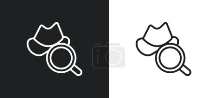 Illustration for Forbidden cursor outline icon in white and black colors. forbidden cursor flat vector icon from user interface collection for web, mobile apps and ui. - Royalty Free Image