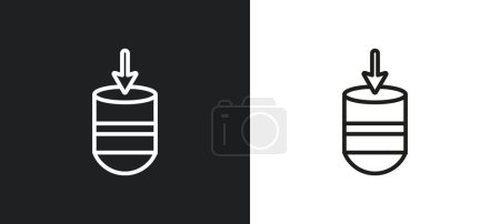 wait cursor outline icon in white and black colors. wait cursor flat vector icon from user interface collection for web, mobile apps and ui.