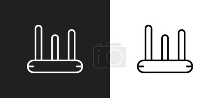 vertical bar outline icon in white and black colors. vertical bar flat vector icon from user interface collection for web, mobile apps and ui.
