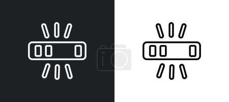 Illustration for White balance outline icon in white and black colors. white balance flat vector icon from user interface collection for web, mobile apps and ui. - Royalty Free Image