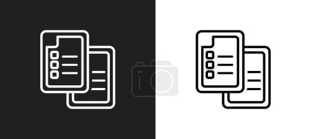 blank file outline icon in white and black colors. blank file flat vector icon from user interface collection for web, mobile apps and ui.