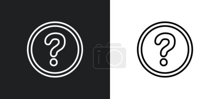 Ilustración de Icono de contorno de botón de ayuda redonda en colores blanco y negro. ronda botón de ayuda icono de vector plano de la colección de interfaz de usuario para la web, aplicaciones móviles y ui. - Imagen libre de derechos