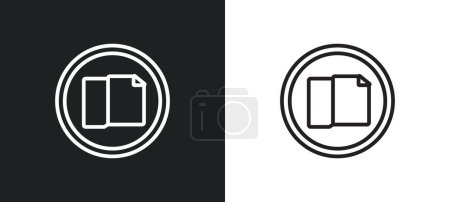 Illustration for Layer button outline icon in white and black colors. layer button flat vector icon from user interface collection for web, mobile apps and ui. - Royalty Free Image