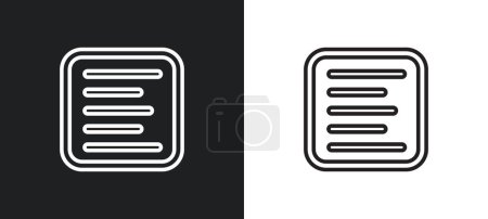 Téléchargez les illustrations : Icône de contour d'alignement côté gauche en blanc et noir. alignement à gauche icône vectorielle plat de la collection de l'interface utilisateur pour le web, applications mobiles et ui. - en licence libre de droit