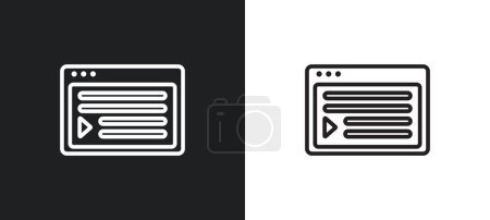 Téléchargez les illustrations : Icône de contour sélectif en blanc et noir. icône vectorielle plate sélective de la collection d'interface utilisateur pour le web, applications mobiles et ui. - en licence libre de droit