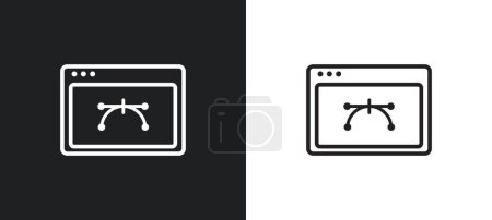 Ilustración de Icono del contorno del punto de anclaje en colores blanco y negro. punto de anclaje icono de vector plano de la colección de interfaz de usuario para web, aplicaciones móviles y ui. - Imagen libre de derechos