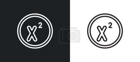 Illustration for Superscript outline icon in white and black colors. superscript flat vector icon from user interface collection for web, mobile apps and ui. - Royalty Free Image