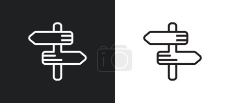 Téléchargez les illustrations : Icône de contour dans les couleurs blanc et noir. icône vectorielle plate de la collection d'interface utilisateur pour le Web, applications mobiles et - en licence libre de droit