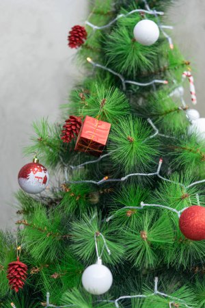 Photo for Close up of Christmas tree decoration on festive background - Royalty Free Image