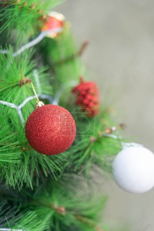 Photo for Close up of Christmas tree decoration on festive background - Royalty Free Image