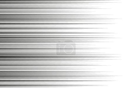 Illustration for Horizontal speed lines for comic manga book. Anime graphic halftone effect. Striped anime background. Vector. - Royalty Free Image