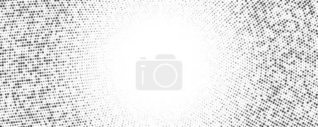 Illustration for Dotted background. Abstracr halftone concentric pattern. Gradient mosaic radial texture. Vector illustration. - Royalty Free Image