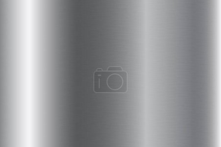 Silver foil background. Metal gradient vector shiny pattern. Chrome stainless gradation surface with reflection. Glossy grey brushed material
