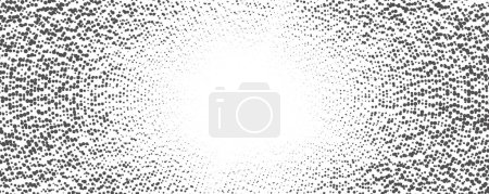 Illustration for Dotted background. Abstract halftone concentric pattern. Gradient mosaic radial texture. Vector illustration. - Royalty Free Image