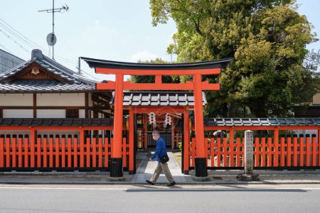 Photo for Kyoto, Japan. April 20, 2023: Exterior view of Tanaka Shrine in Kyoto, Japan. - Royalty Free Image