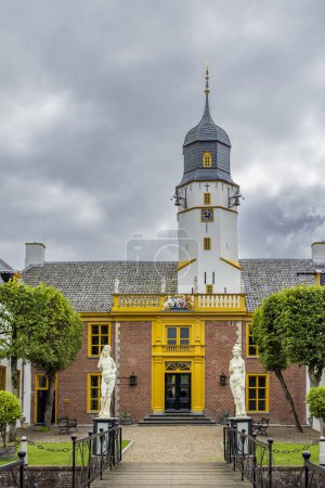 Photo for Estate and mansion Fraeylemaborg in Slochteren municipality Midden-Groningen in Groningen province in The Netherlands - Royalty Free Image