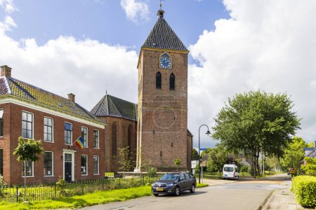 Photo for Zeerijp, Groningen - August 8, 2023: Medieval Roman Gothic church of Zeerijp municipallity Midden-Groningen in Groningen province in The Netherlands - Royalty Free Image
