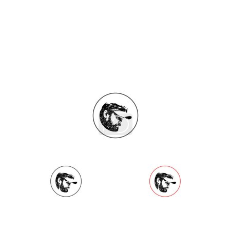 Ilustración de Diseños de logotipo inspirados en la cara humana - Imagen libre de derechos