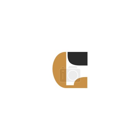 CL, LC, Abstrait lettre monogramme initiale conception de logo alphabet