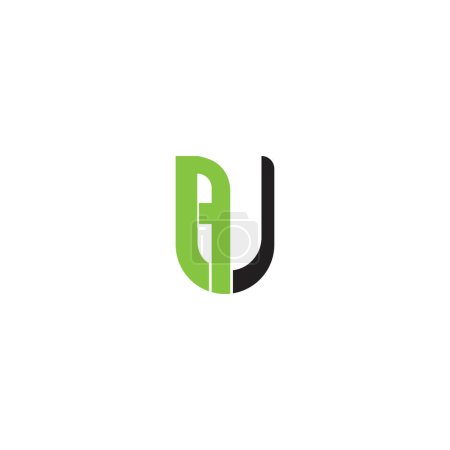 Illustration for UA, AU, Abstract initial monogram letter alphabet logo design - Royalty Free Image