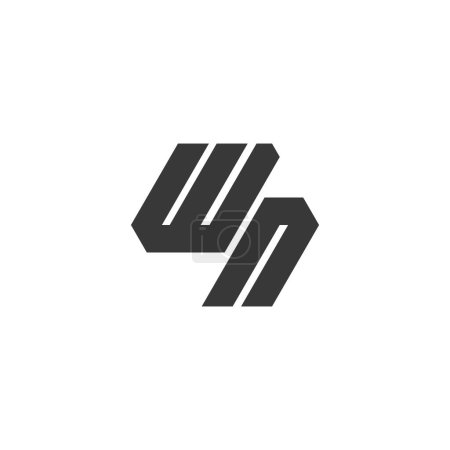 WN oder NW-Logo und Symboldesign