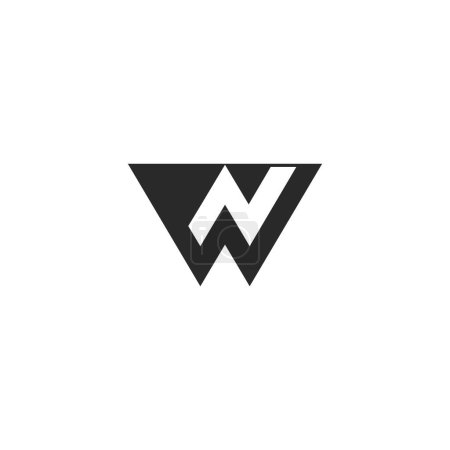 Buchstaben Alphabet Initialen Monogramm logo NW, WN, N und W