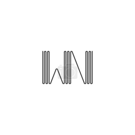 Alphabet Initials logo NW, WN, N und W