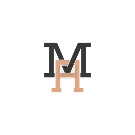 Lettres alphabétiques Initiales Logo monogramme AM, MA, A et M