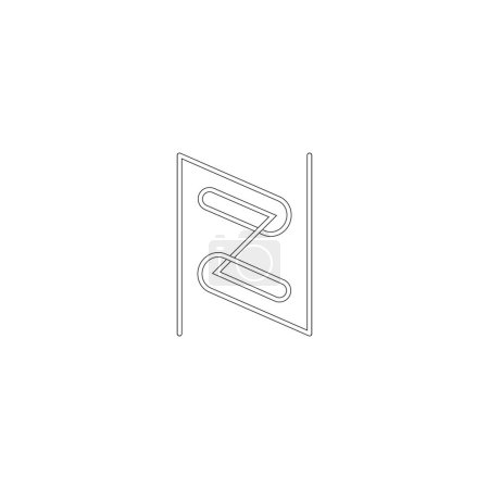 ZN, NZ, N AND Z Abstract initial monogram letter alphabet logo design