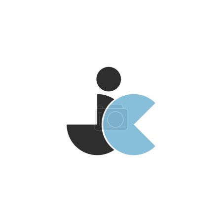 JC, CJ, abstraktes Anfangsmonogramm Buchstabe Alphabet Logo Design