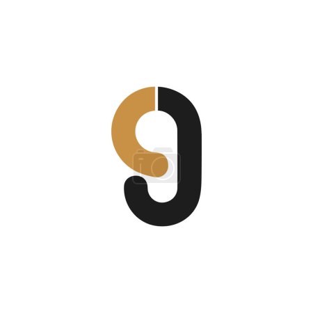 JC, CJ, J AND C Abrégé lettre monogramme initiale conception du logo de l'alphabet