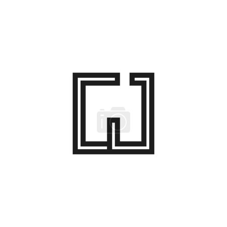 JC, CJ, J Y C Diseño abstracto inicial del logotipo del alfabeto de la letra del monograma