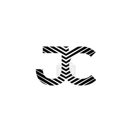 Alphabet Initials logo CJ, JC, C and J