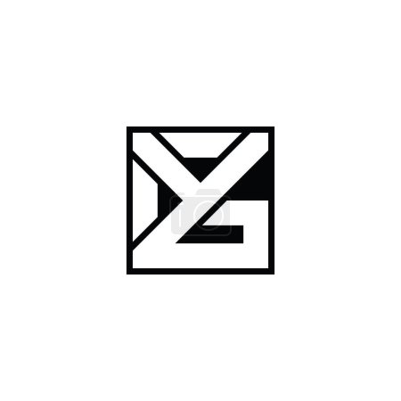 Alphabet Initials Logo GY, YG, G und Y