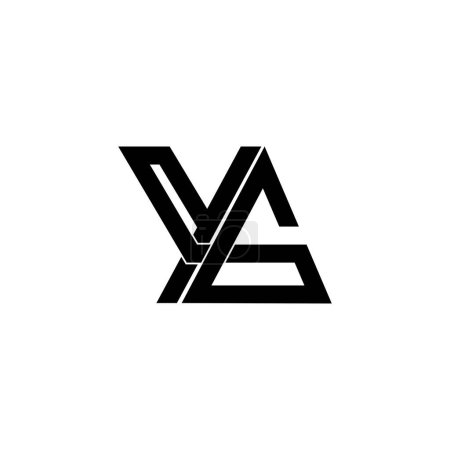 Letras del alfabeto Inicial Logotipo del monograma GY, YG, G e Y