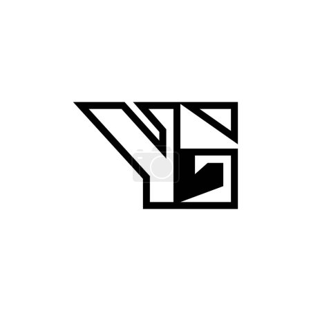 Buchstaben Alphabet Initialen Monogramm Logo GY, YG, G und Y