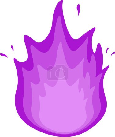 vector illustration flame fire violet color, classic of esoteric and spiritual culture