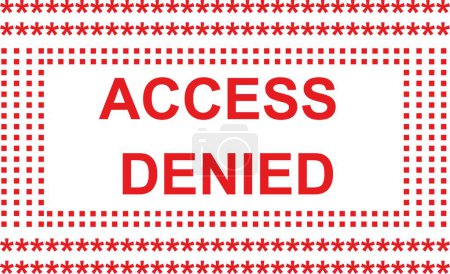 vector illustration red icon banner text access denied alert software