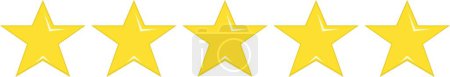 vector illustration yellow five stars concept rating