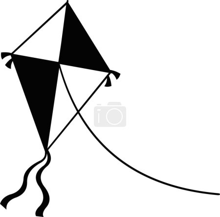 Ilustración de Dibujo vectorial ilustración de una caricatura de cometa, dibujado en color blanco y negro - Imagen libre de derechos