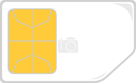 vector illustration SIM card or microchip mobile phone