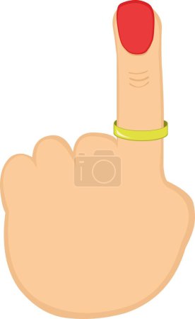 vector illustration hand cartoon ring commitment marriage
